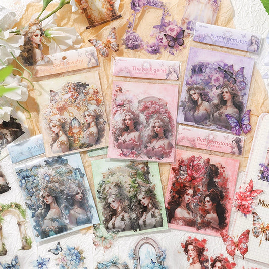 #20130 Beauty with Flower Series Sticker