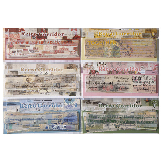 #02967 Vintage Word Strip Series Sticker
