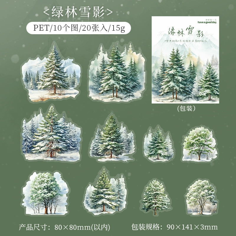 #20242 Winter Snow Tree Series Sticker