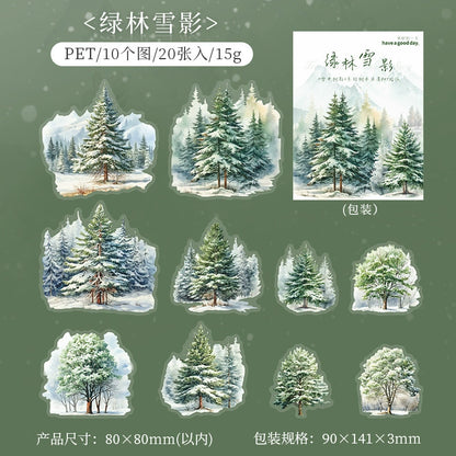 #20242 Winter Snow Tree Series Sticker