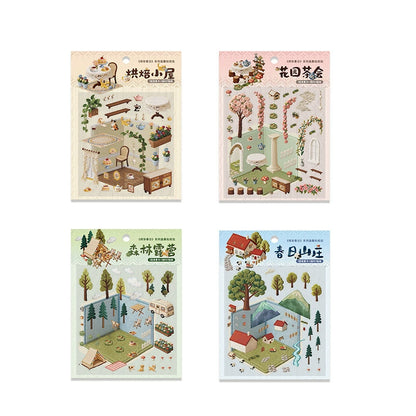#20522 Embossed Scenery Series Sticker
