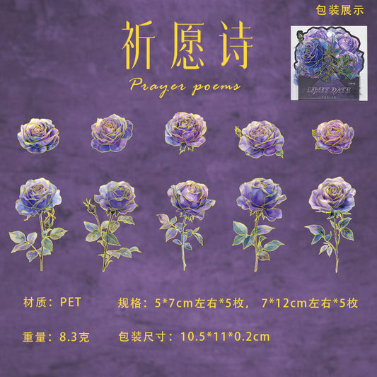 #20141 Watercolor Rose Series Sticker