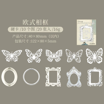 #20121 Vintage Butterfly Frame Series Sticker