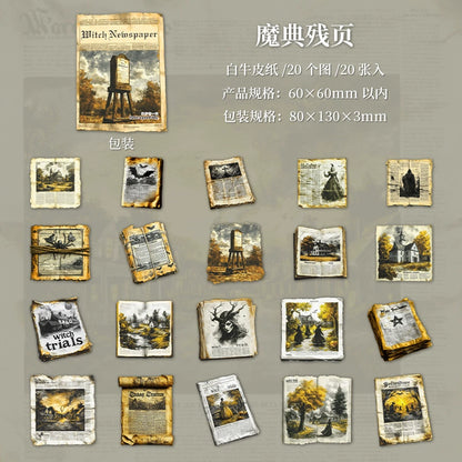 #20342 Witch Newspaper Series Sticker