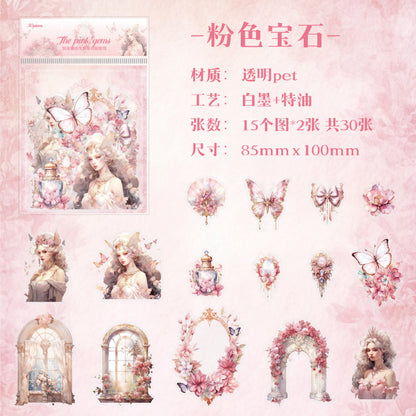 #20130 Beauty with Flower Series Sticker