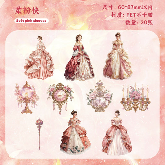 #02904 Vintage Lady Flower Series Sticker