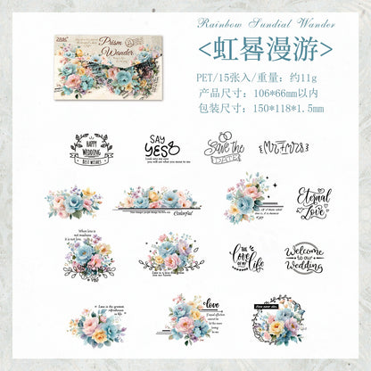 #20284 Flower and Words Series Sticker