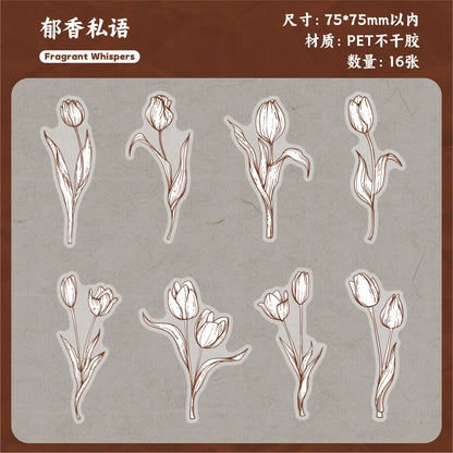 H1#20220 Flower Series Sticker