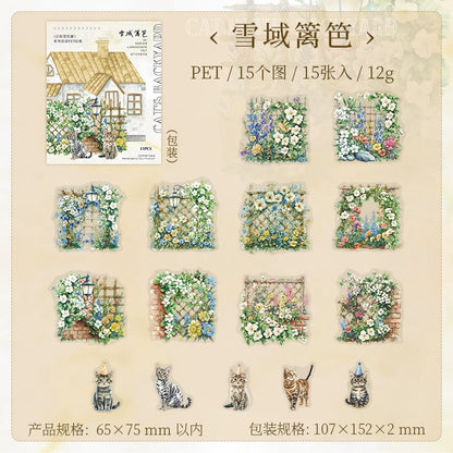 #20029 Fence and Cat Series Sticker