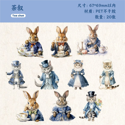 #20056 Bunny and Cat Series Sticker