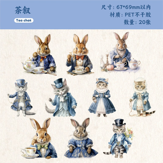 #20056 Bunny and Cat Series Sticker