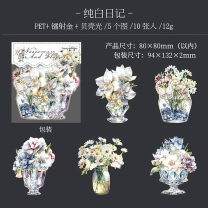 #20511 Flower and Vase Series Sticker