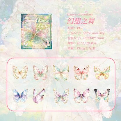 B2#20564 Butterflies Flying Series Sticker