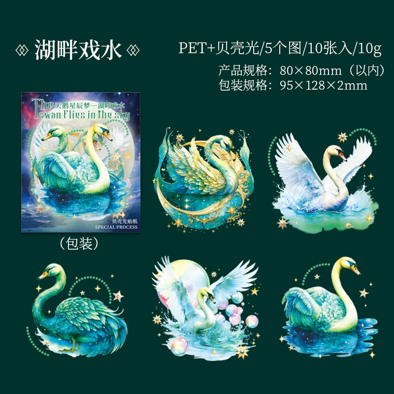 B5#20683 PET Sticker Swan