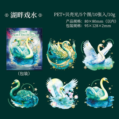 B5#20683 PET Sticker Swan