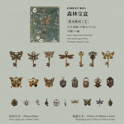#02032 Vintage Key and Lock Series Sticker