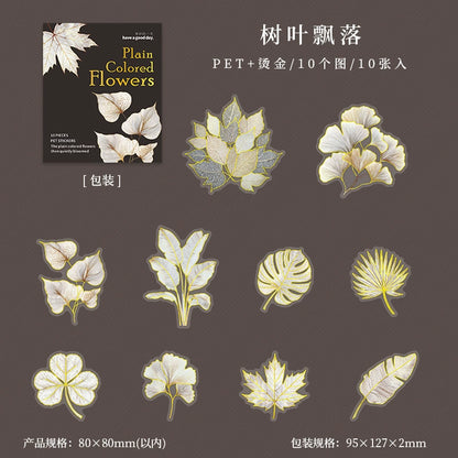 #20066 Plained Colored Flower Series Sticker