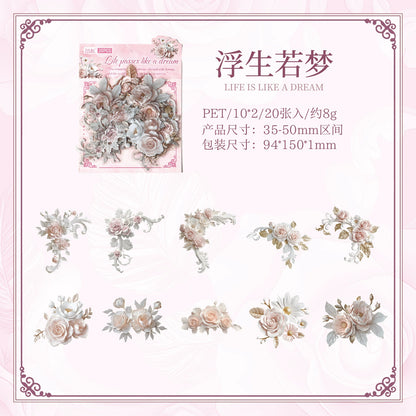 #20148 Vintage Flower Series Sticker