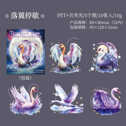 B5#20683 PET Sticker Swan