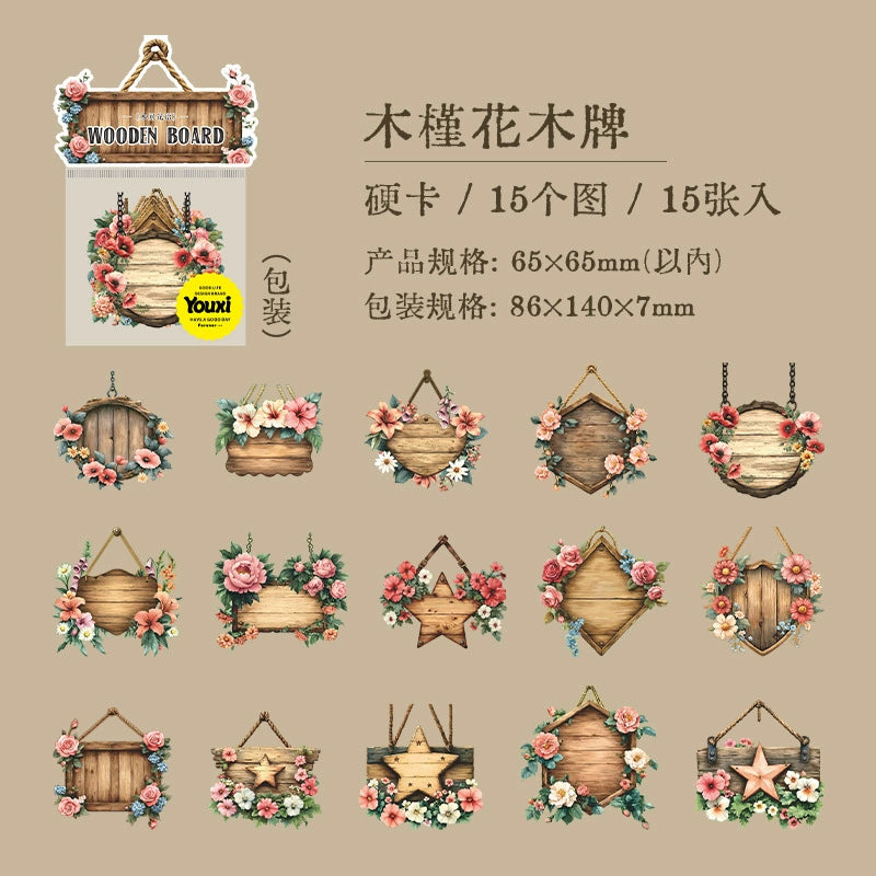 #02968 Wooden Tag Series Sticker