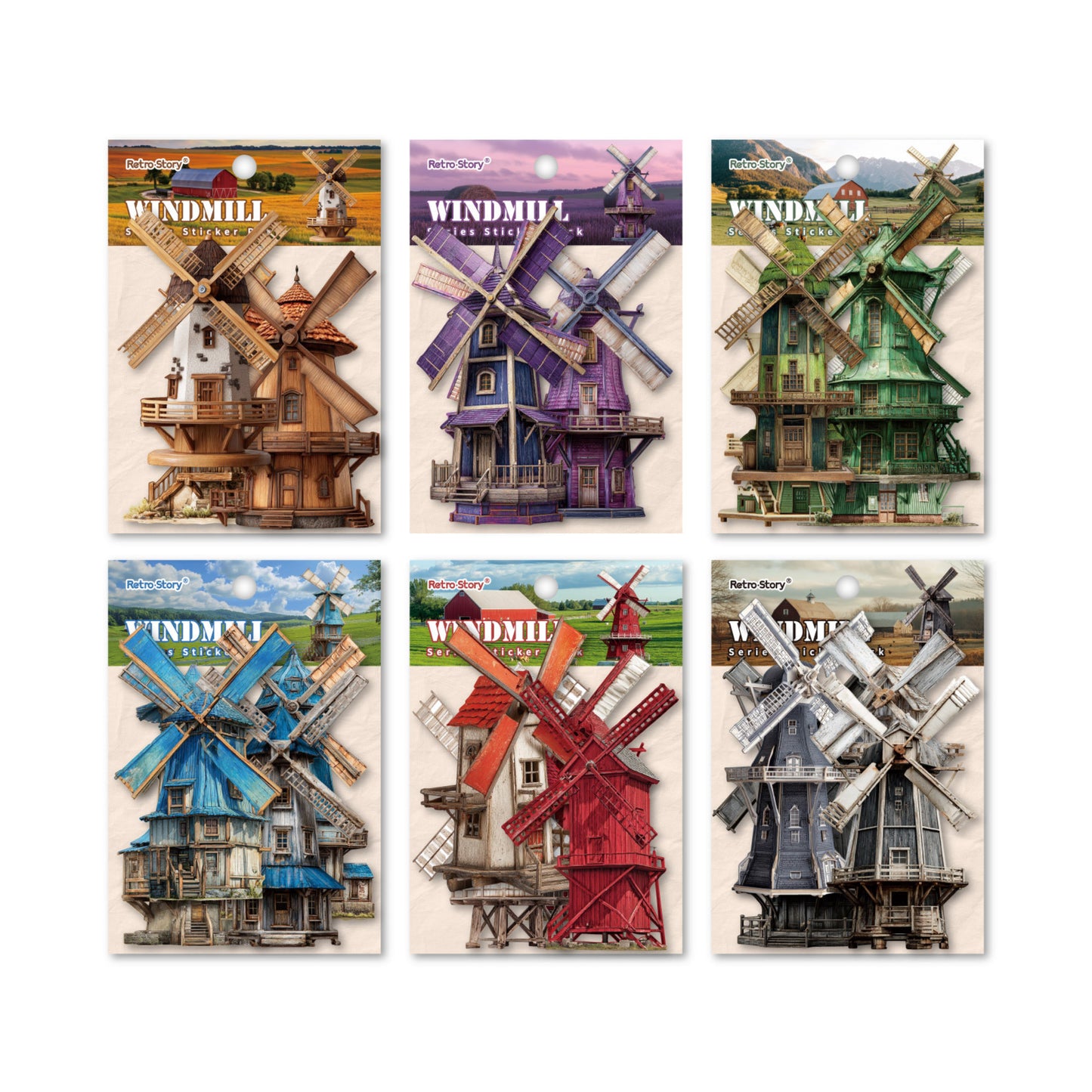B4#20539 Windmill Series Sticker