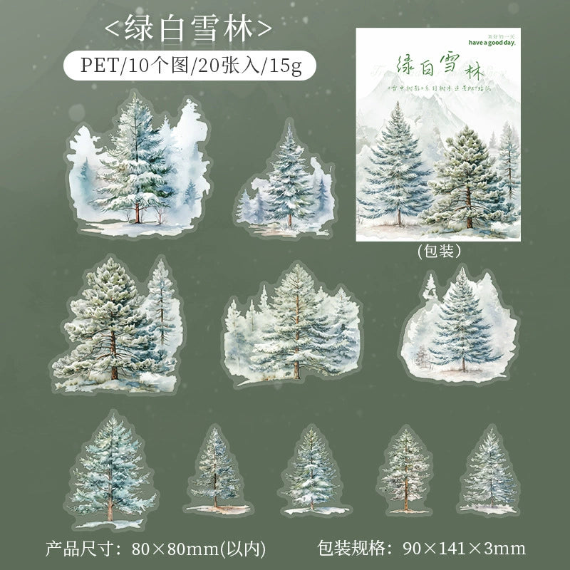 #20242 Winter Snow Tree Series Sticker