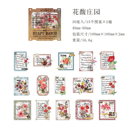 #20091 Flower Letter Series Sticker