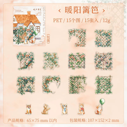 #20029 Fence and Cat Series Sticker