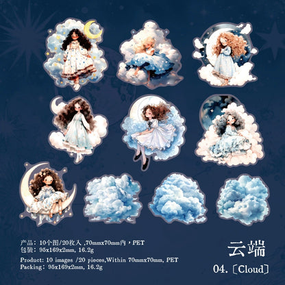 K1#20209 Good Night Girl Series Sticker