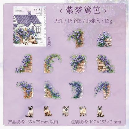 #20029 Fence and Cat Series Sticker