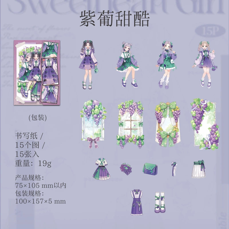 #02924 Fruit Girl Series Sticker