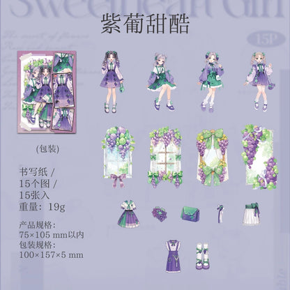 #02924 Fruit Girl Series Sticker