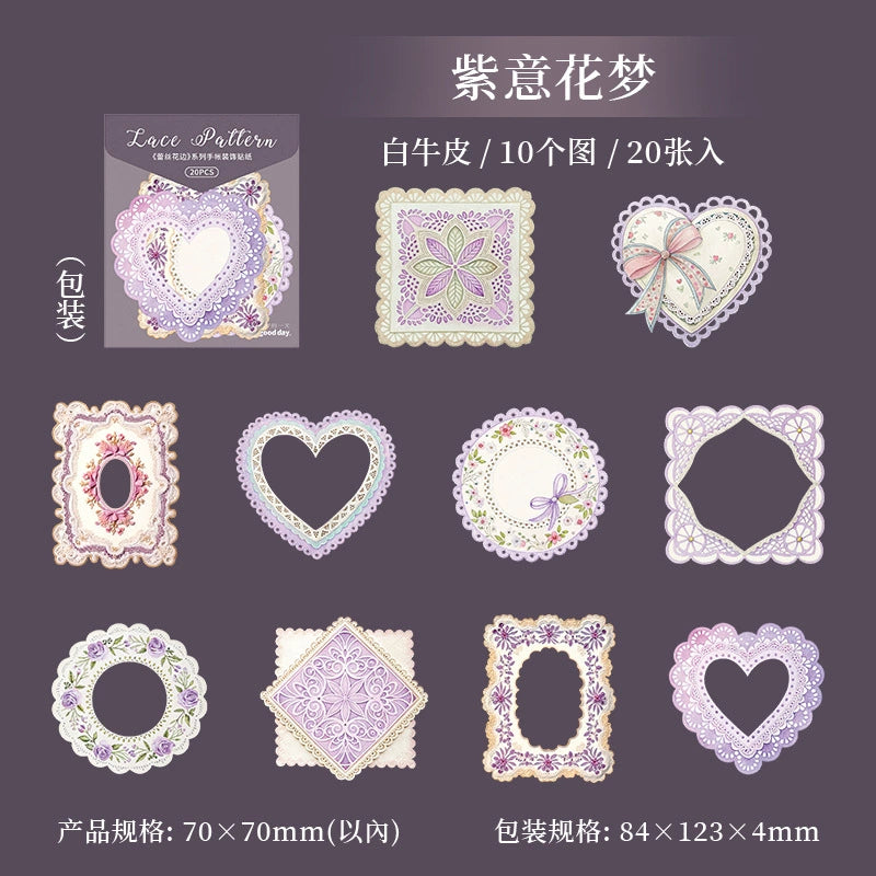 #20008 Lace Frame Series Sticker