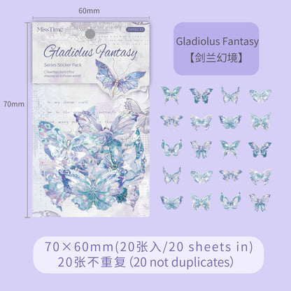#02890 Shiny Butterfly Series Sticker