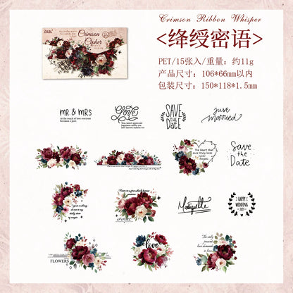 #20284 Flower and Words Series Sticker