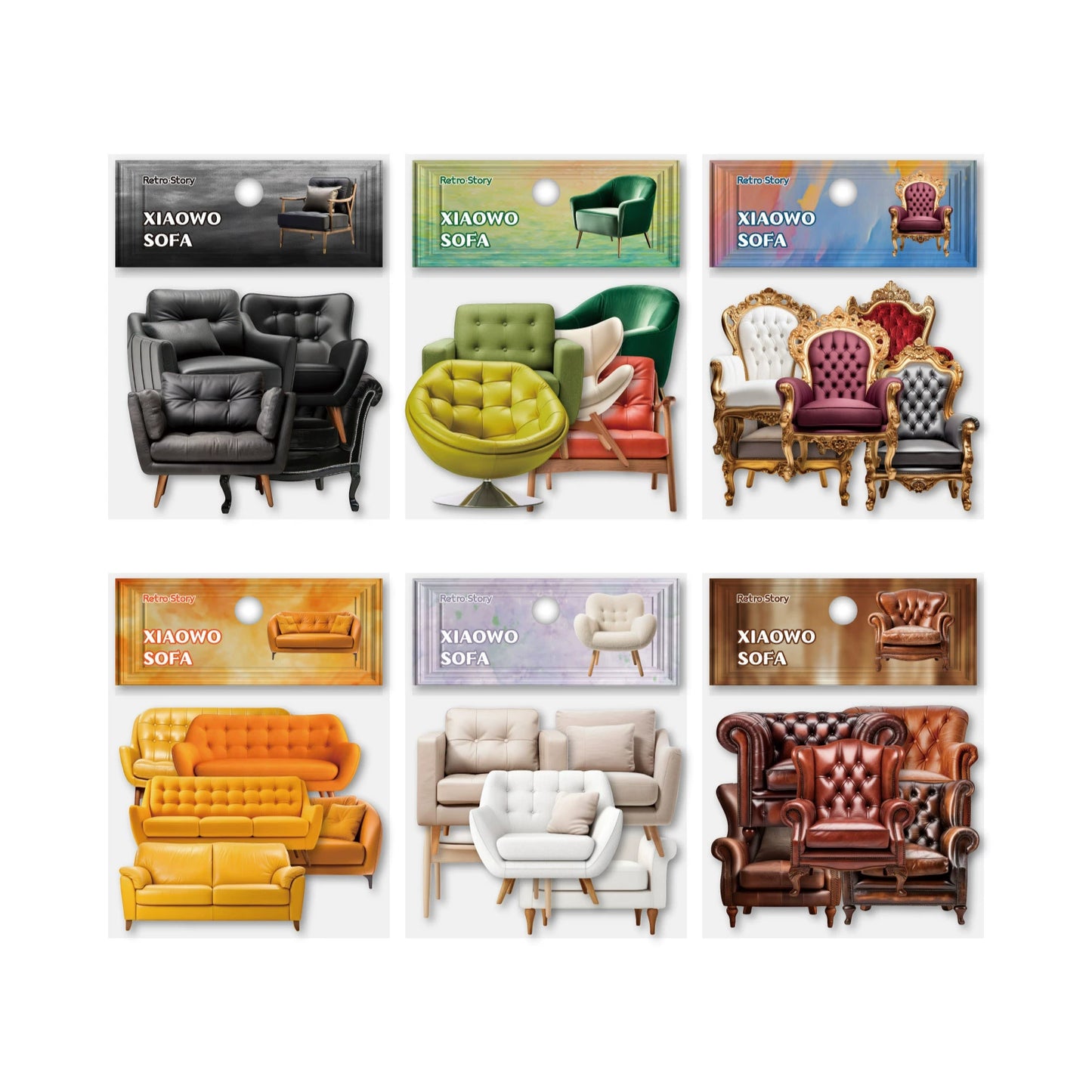 #20598 Xiaowo Sofa Series Sticker