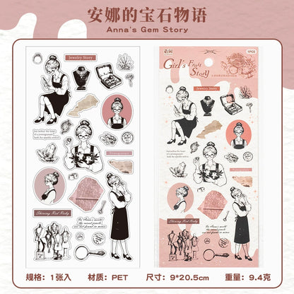#20555 Girl's Fruit Story Series Sticker