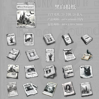 #20342 Witch Newspaper Series Sticker