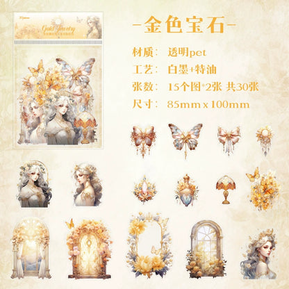 #20130 Beauty with Flower Series Sticker