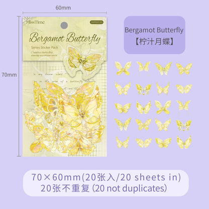 #02890 Shiny Butterfly Series Sticker