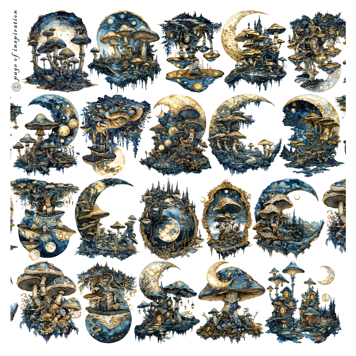 #S59 Customized PET Tape Moon Mushroom