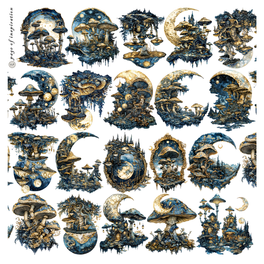 #S59 Customized PET Tape Moon Mushroom