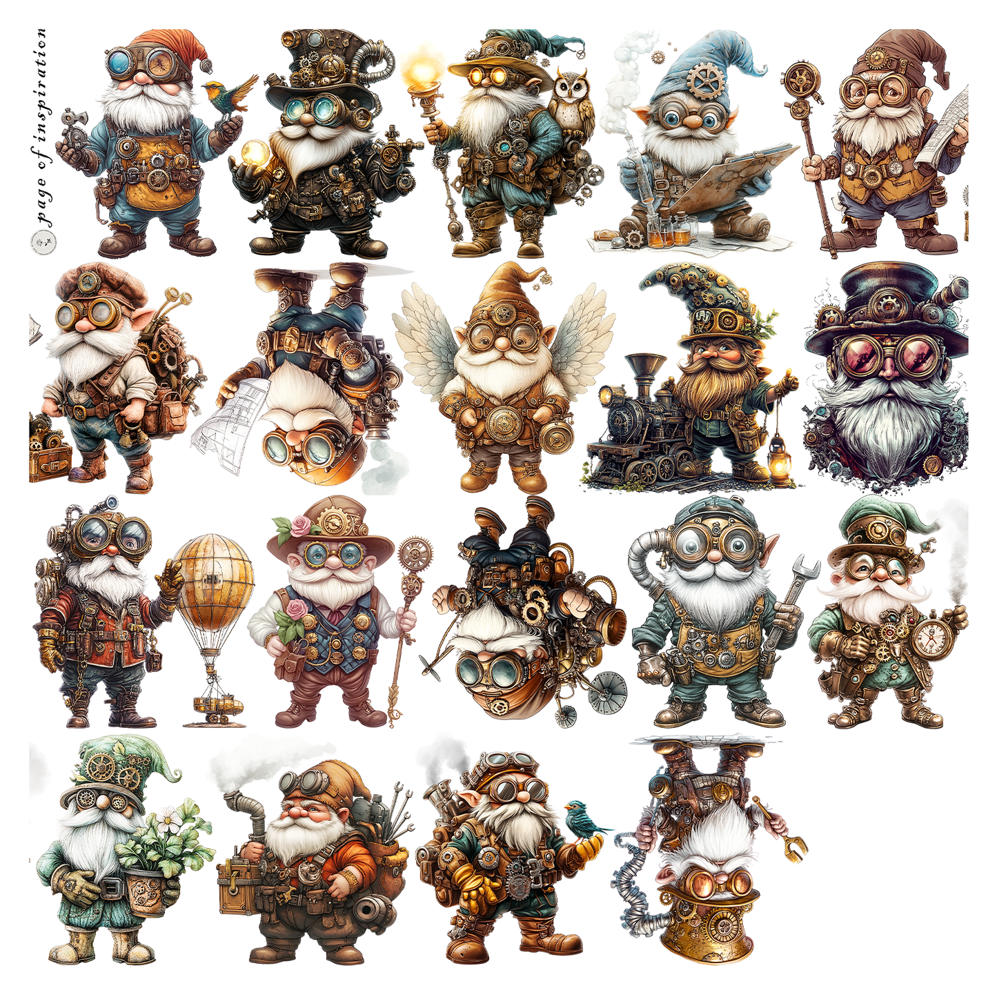 #S61 Customized PET Tape Steampunk Gnome