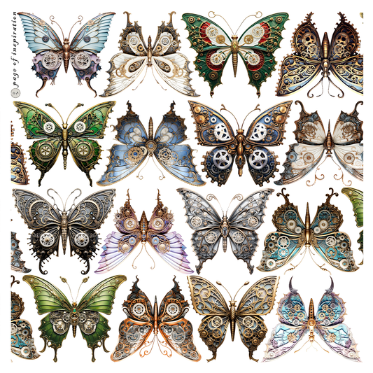 #S64 Customized PET Tape Steampunk Butterfly