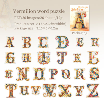 #02149 Barque Alphabet Art Series Sticker