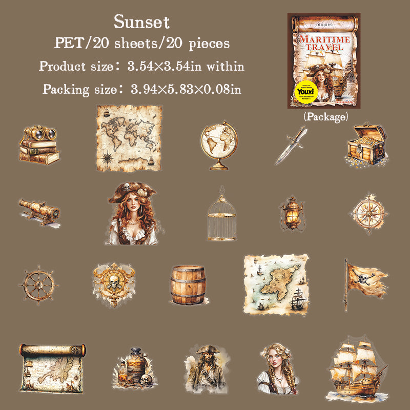 #02121 Maritime Travel Series Sticker