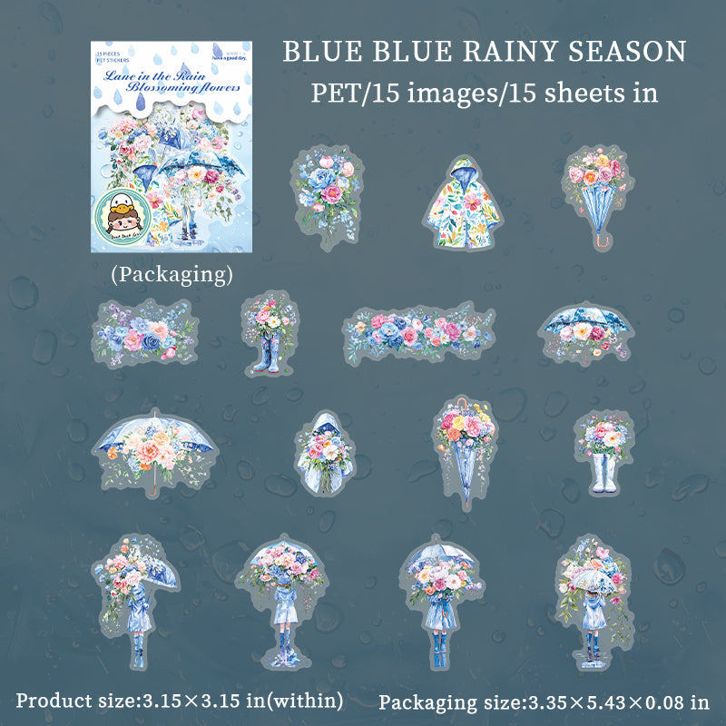 #02357 Flower In the Rain Series Sticker