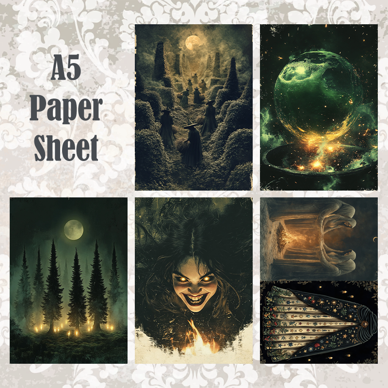 #5A258 POI Print A5 Cardstock Paper Set 10 Pcs