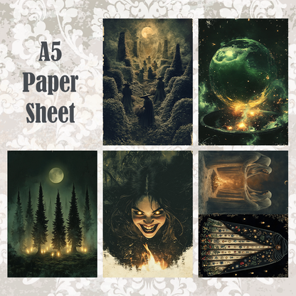 #5A258 POI Print A5 Cardstock Paper Set 10 Pcs