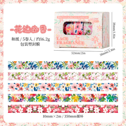 #03015 Spring Flower Series Tape 5 Rolls
